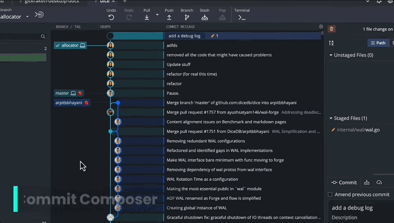 Commit Composer 데모 1