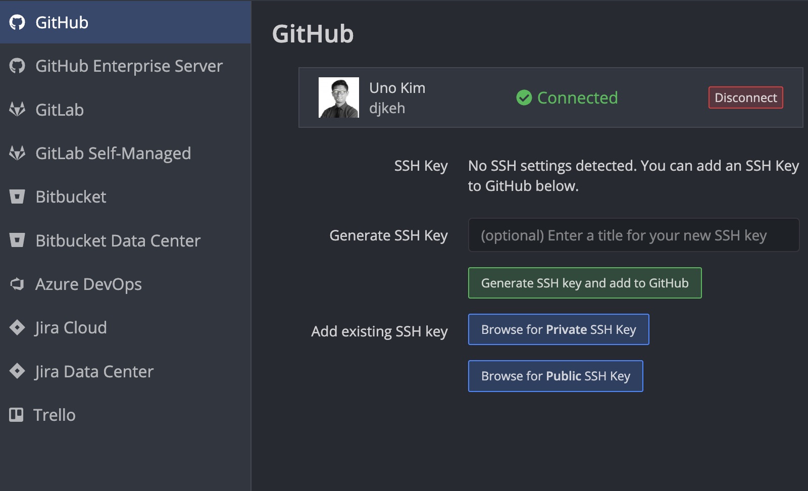 깃크라켄 도구 연동 지원 목록